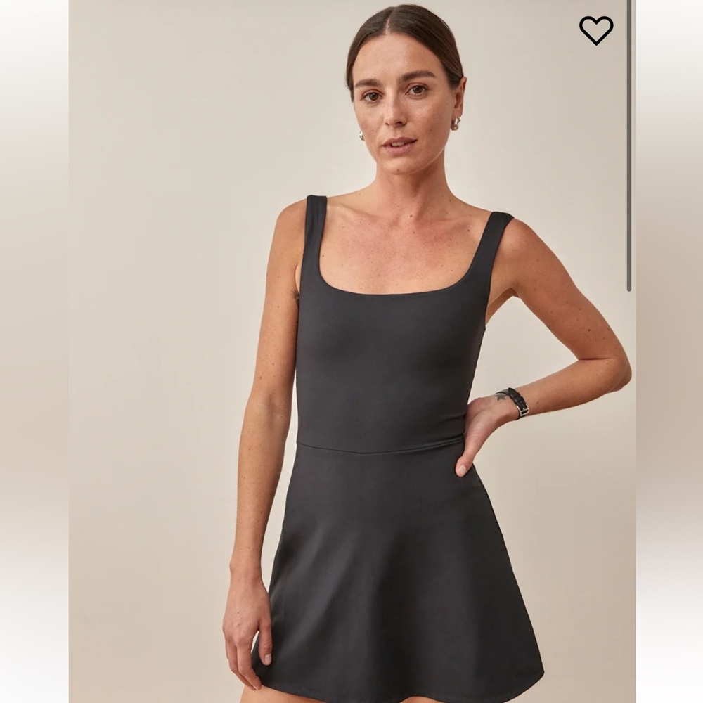Reformation Amy Ecostretch Active Dress Black - Size XS
